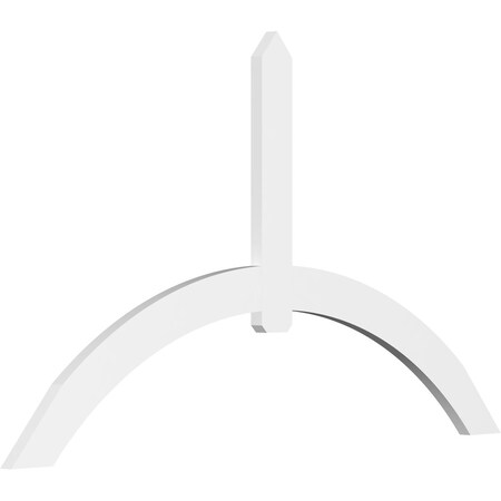Ekena Millwork Archdale Architectural Grade PVC Gable Bracket, 96"W x 56"H x 2"D x 6"F, 14/12 Pitch GBP096X56X0206ARC00